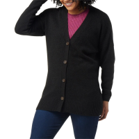 Women's Smartwool Cozy Lodge Boyfriend Cardigan Sweater 2022 in Black size Large | Nylon/Wool/Polyester