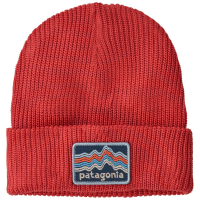Kid's Patagonia Logo Beanie Hat 2025 in Red | Polyester