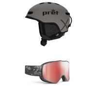 Pret Cynic X MIPS Helmet 2022 - Medium Package (M) + Bindings in Red | Wool
