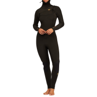 Women's Billabong 5/4 Synergy Chest Zip Hooded Wetsuit 2025 in Black size 10 | Nylon/Polyester/Neoprene