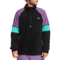Quiksilver Powder Chaser Half-Zip Fleece 2023 in Black size Large | Polyester