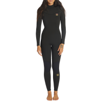 Women's Billabong /3 Synergy Back Zip Wetsuit 2022 in Black size 4 | Nylon/Polyester/Neoprene
