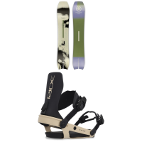 Ride MTNpig Snowboard 2023 - 164W Package (164W cm) + L Bindings in Tan size 164W/L | Aluminum/Bamboo