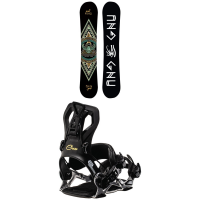 Women's GNU Asym Ladies Choice C2X Snowboard 2023 - 151.5 Package (151.5 cm) + S Bindings in Black size 151.5/S | Aluminum
