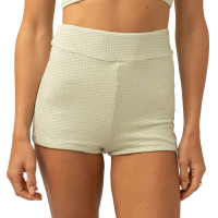 Women's Rhythm Maisy Check Surf Shorts 2023 in Green size Large | Nylon/Spandex