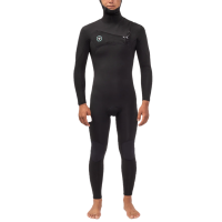 Vissla 7 Seas 4/3 Chest Zip Hooded Wetsuit 2026 in Black size Lt | Nylon/Neoprene