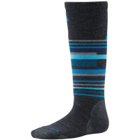 Kid's Smartwool Wintersport Stripe Socks- in Charcoal size Medium | Nylon/Wool/Elastane