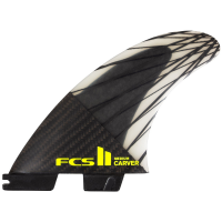 FCS II Carver PC Tri Fin Set 2024 in Black size Medium | Polyester