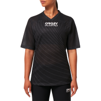 Women's Oakley Factory Pilot RC Short-Sleeve Jersey 2023 in Black size Medium | Elastane/Polyester