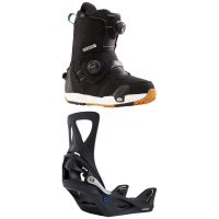 Women's Burton Felix Step On Soft Snowboard Boots 2024 - 8 Package (8) + L Bindings in Black size 8/L | Nylon