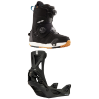 Women's Burton Felix Step On Soft Snowboard Boots 2024 - 7 Package (7) + L Bindings in Black size 7/L | Nylon/Rubber