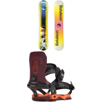 Women's Bataleon Distortia Snowboard 2024 - 149 Package (149 cm) + M/L Womens in Red size 149/M/L | Aluminum/Rubber