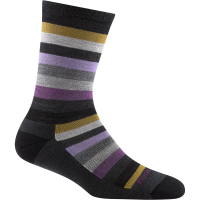 Women's Darn Tough Mystic Stripe Lightweight Cushion Crew Socks 2023 in Purple size Small | Nylon/Spandex/Wool