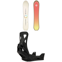 Burton Family Tree Gril Master Snowboard 2024 - 160 Package (160 cm) + L Mens in Black size 160/L | Nylon