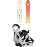 Kid's Burton Family Tree Gril Master Smalls SnowboardBig2024 - 130 Package (130 cm) + L Kids in White size 130/L | Polyester