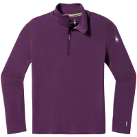Kid's Smartwool Classic Thermal Base Layer 1/4 Zip Top 2024 in Purple size X-Large
