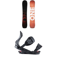Rossignol One Snowboard 2024 - 165W Package (165W cm) + M/L Mens in Black size 165W/M/L | Aluminum