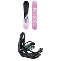 Women's Roxy Dawn Snowboard 2024 - 135 Package (135 cm) + S/M Womens in White size 135/S/M