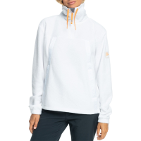 Women's Roxy Chloe Kim Fleece Midlayer 2024 in White size X-Large | Polyester