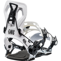 GNU Psych Snowboard Bindings 2024 | Aluminum in White size Large | Aluminum/Polyester