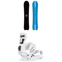 Never Summer Valhalla Snowboard 2024 - 156 Package (156 cm) + L Mens in White size 156/L | Plastic