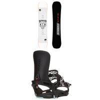 Never Summer Easy Rider Snowboard 2024 - 157 Package (157 cm) + M Mens in Black size 157/M | Nylon/Plastic