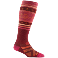 Women's Darn Tough Alpine Lightweight OTC Socks 2025 in Burgundy size Small | Wool