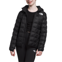 Kid's The North Face ThermoBall(TM) Hooded Jacket Girls' 2024 in Black size Medium | Nylon/Polyester