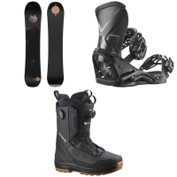 Salomon Super 8 Pro Snowboard 2024 - 160 Package (160 cm) + M Mens in Black size 160/M