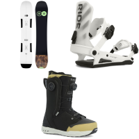 Ride Berzerker Snowboard 2024 - 160W Package (160W cm) + L Mens in Black size 160W/L | Rubber/Bamboo