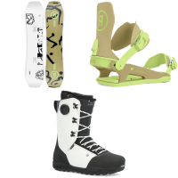 Ride Twinpig Snowboard 2024 - 157 Package (157 cm) + M Mens in White size 157/M | Bamboo