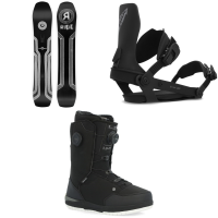 Ride Smokescreen Snowboard 2024 - 155 Package (155 cm) + L Mens in Black size 155/L | Aluminum/Bamboo