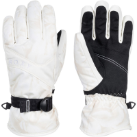 Women's Roxy Jetty Gloves 2024 in White size Medium | Leather/Polyester