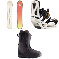 Burton Family Tree Gril Master Snowboard 2024 - 160 Package (160 cm) + L Mens in Black size 160/L | Nylon