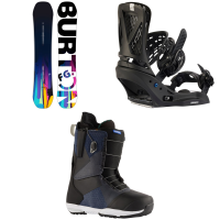 Women's Burton Feelgood Snowboard 2024 - 149 Package (149 cm) + S Womens in Black size 149/S | Nylon