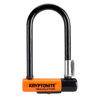 Kryptonite Evolution Mini-7 U-Lock with 4' Flex Cable 2023 in Orange size 3.25" X 7"