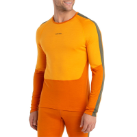 Icebreaker 200 Sonebula Long-Sleeve Crew Top Men's 2024 in Orange size 2X-Large | Wool