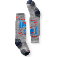 Kid's Smartwool Wintersport Full Cushion Ski Day OTC Socks 2026 in Gray size X-Small | Nylon/Wool/Elastane