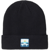 Smartwool Chasing Mountains Patch Beanie Hat 2024 in Black | Wool/Polyester