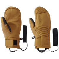 Women's Outdoor Research Point N Chute Sensor Mittens 2024 in Black size Large | Leather/Polyester