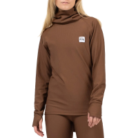Women's Eivy Icecold Gaiter Rib Top 2026 in Brown size Small | Spandex/Polyester