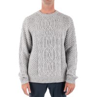 Jetty Angler Oyster Sweater Men's 2023 Gray in Grey size Small | Nylon/Wool/Viscose