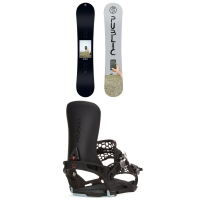 Public Snowboards General Snowboard 2024 - 153 Package (153 cm) + M Mens in Black size 153/M | Nylon