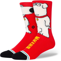 Stance The Dog Socks 2023 in Red size Medium | Nylon/Cotton/Elastane