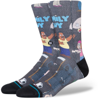 Stance Family Guy Socks 2023 in Black size Medium | Nylon/Cotton/Elastane