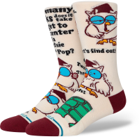 Stance Mr Owl Socks 2024 in White size Large | Nylon/Cotton/Elastane