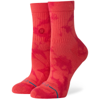 Stance Dye Namic Quarter Socks 2024 in Red size Small | Nylon/Cotton/Elastane