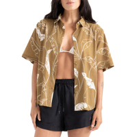 Women's Roark Bless Up Short-Sleeve Shirt 2025 in Brown size X-Small | Nylon/Rubber/Polyester