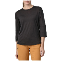 Women's Patagonia 3/4 Sleeve Jersey 2025 in Black size Large | Wool/Polyester