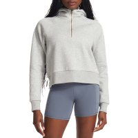 Women's Vuori Restore Half Zip Hoodie 2025 in Gray size Large | Cotton/Polyester